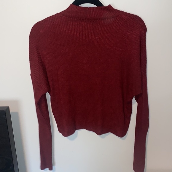 GARAGE Burgundy Turtleneck - Picture 3 of 3